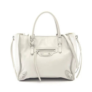 Balenciaga The Paper Handbag Leather Gray